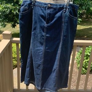 Plus size women’s denim skirt